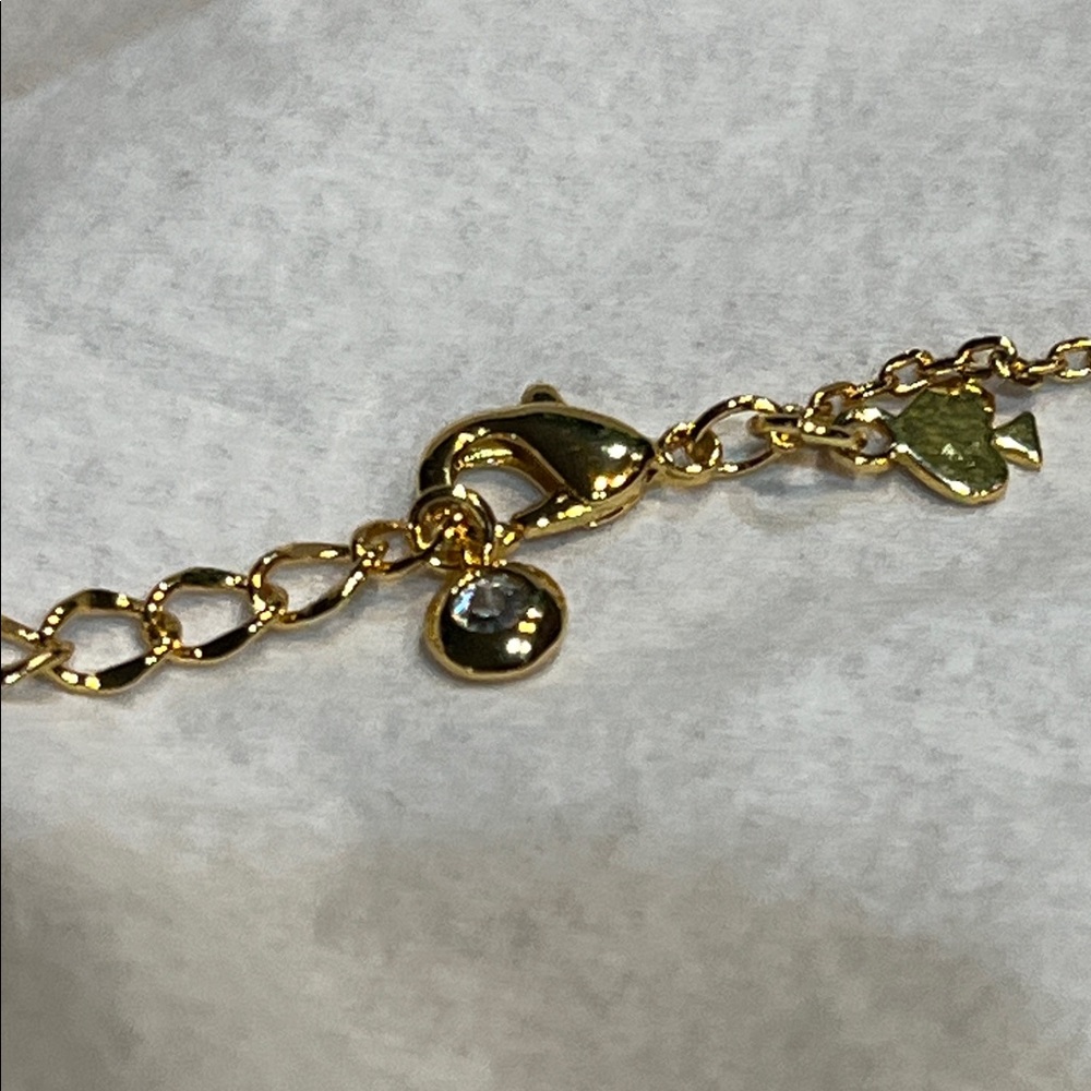 New Kate Spade One In A Million “K" Gold Initial Pendant Necklace Gift Box - Picture 5 of 8